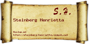 Steinberg Henrietta névjegykártya